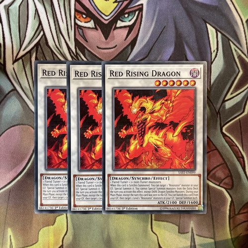 SAST-EN099 x3 Red Rising Dragon Common Excellent Condition Yugioh