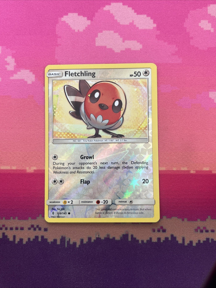 Pokemon Card Fletchling Guardians Rising Reverse Holo 109/145 NM