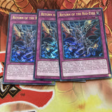 LDK2-ENJ34 x3 RETURN OF THE RED-EYES YUGIOH CARDS