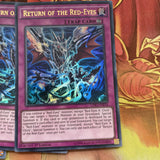LDK2-ENJ34 x3 RETURN OF THE RED-EYES YUGIOH CARDS