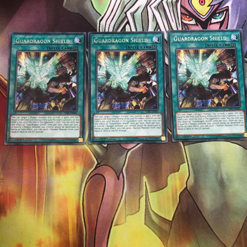 SAST-EN061 Yugioh 3x Rare Guardragon Shiled 1st Edition (NM)
