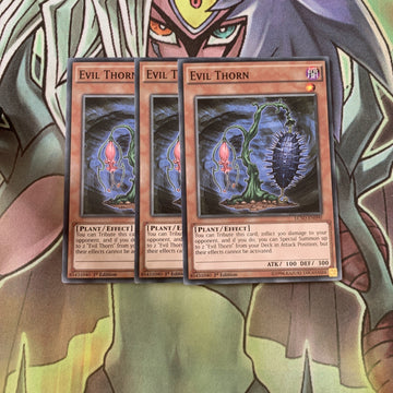 LC5D-EN090 x3 Evil Thorn Common Excellent Condition Yugioh