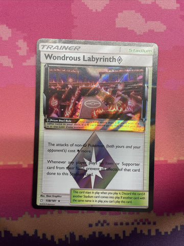 Pokemon Card Wonderous Labyrinth Team Up Holo Rare 158/181 NM