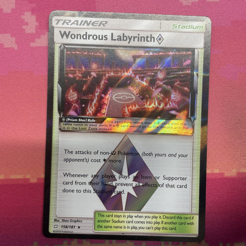 Pokemon Card Wonderous Labyrinth Team Up Holo Rare 158/181 NM