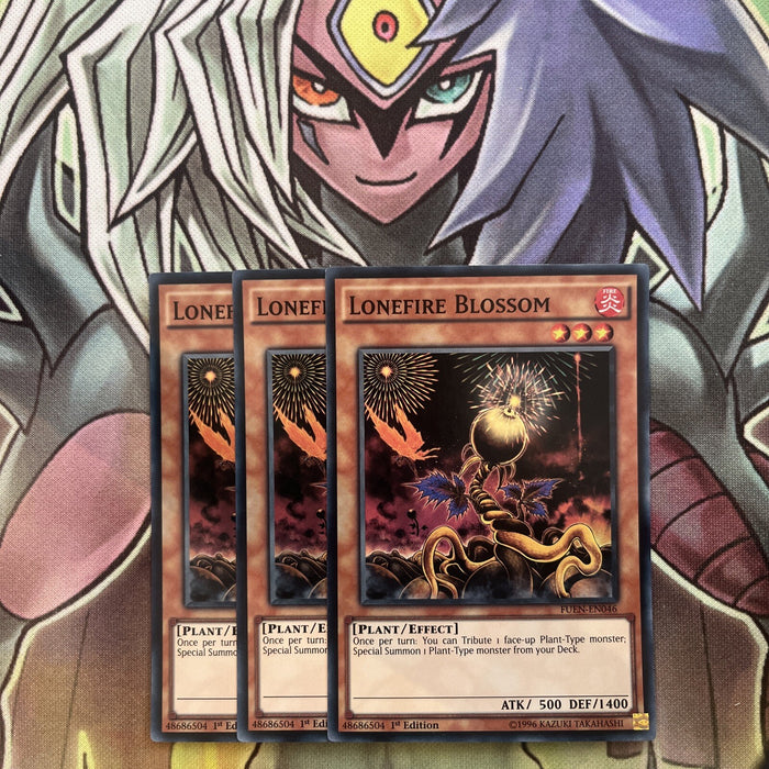 FUEN-EN046 x3 Lonefire Blossom Super Rare Excellent Condition Yugioh