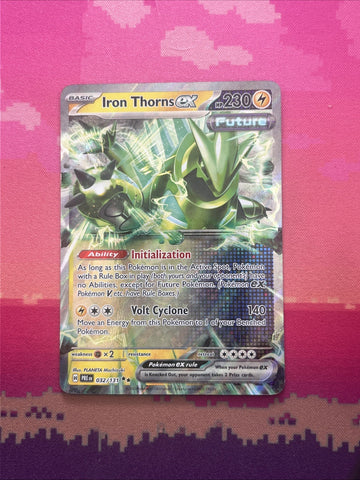 Pokemon Card Iron Thorns ex 032/131 Double Rare Prismatic Evolutions NM