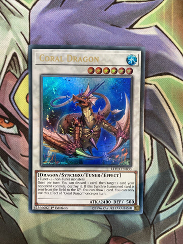 LEHD-ENB38 Coral Dragon Ultra Rare 1st Edition NM Yugioh Card