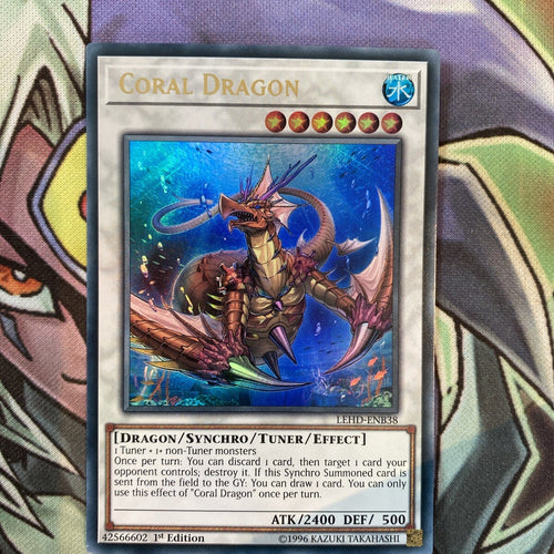 LEHD-ENB38 Coral Dragon Ultra Rare 1st Edition NM Yugioh Card