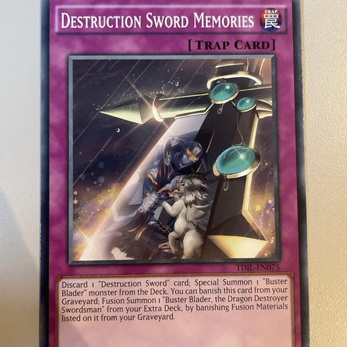TDIL-EN075 Destruction Sword Memories Common NM 1st Ed Yugioh Card
