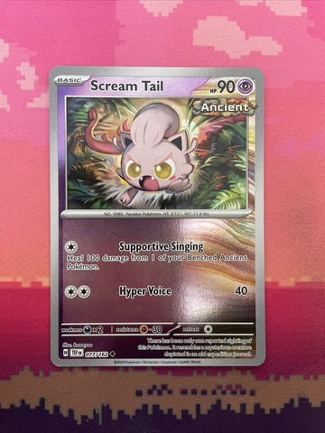 Pokemon Card Scream Tail Temporal Forces Reverse Holo 077/162 NM