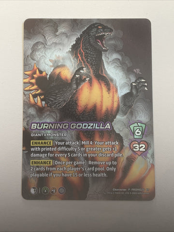 UniVersus TCG Burning Godzilla 2025 Promo Card Limited Edition NEAR MINT