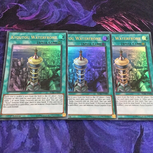 BLRR-EN089 Yugioh 3x Ultra Rare Kyoutou Waterfront 1st Edition  (NM)