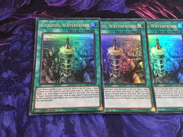 BLRR-EN089 Yugioh 3x Ultra Rare Kyoutou Waterfront 1st Edition  (NM) (back)