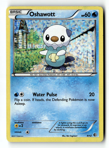 Pokemon Card Oshawott - 4/12 Holo LP McDonald's Promos 2011 004/012