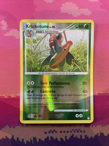 Pokemon Card Kricketune Mysterious Treasures Reverse Holo Rare 27/123 Near Mint