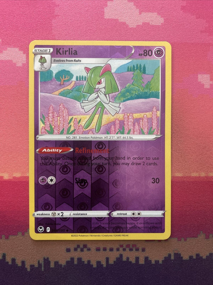 Pokemon Card Kirlia Silver Tempest Reverse Holo Uncommon 068/195 NM