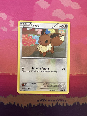 Pokemon Card Eevee Dark Explorers Common 83/108 Near Mint