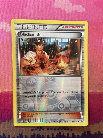 Pokemon Card Blacksmith Flashfire Reverse Holo 88/106 Near Mint