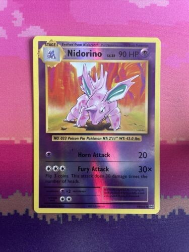 Pokemon Card Nidorino Evolutions Reverse Holo 44/108 Near Mint