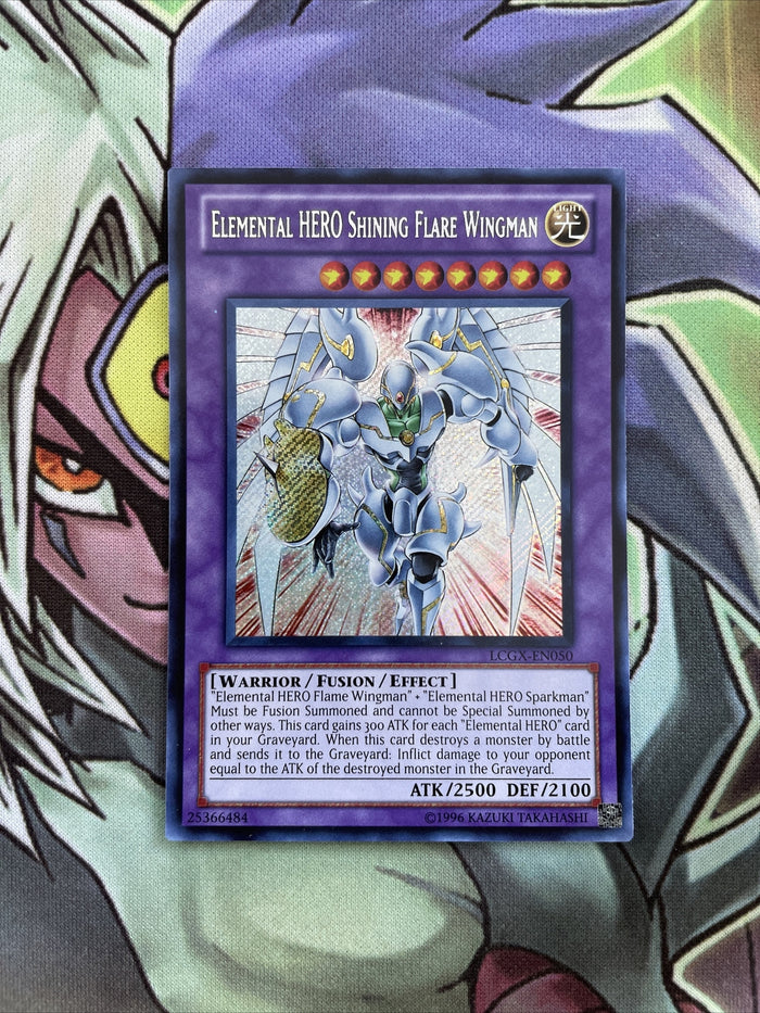 LCGX-EN050 Elemental Hero Shining Flare Wingman Secret UNL Yugioh Card NM