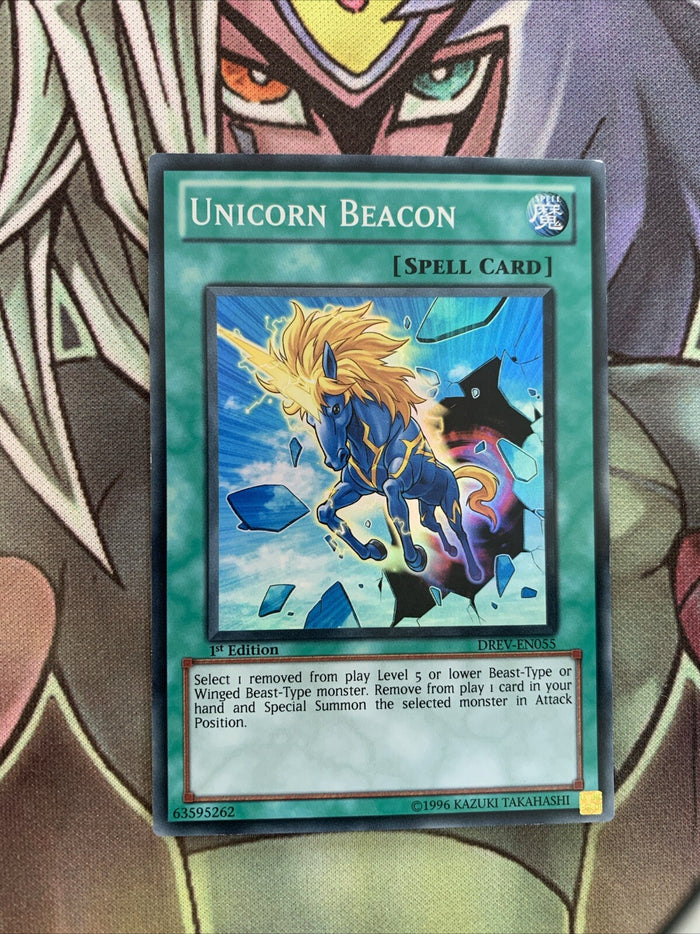 DREV-EN055 Unicorn Beacon Super Rare 1st Edition NM Yugioh Card