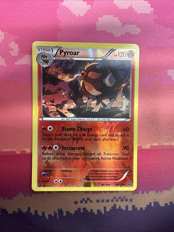 Pokemon Card Pyroar Steam Siege Reverse Holo Rare 23/114 Near Mint