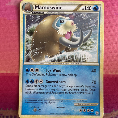 Pokemon Card Mamoswine Triumphant Holo Rare 5/102 Near Mint