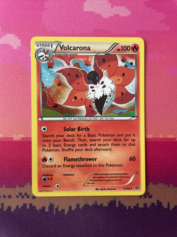 Pokemon Card Volcarona Ancient Origins Holo Rare 17/98 NM