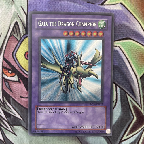 LOB-125 Gaia The Dragon Champion Secret Rare UNL Edition NM Yugioh Card