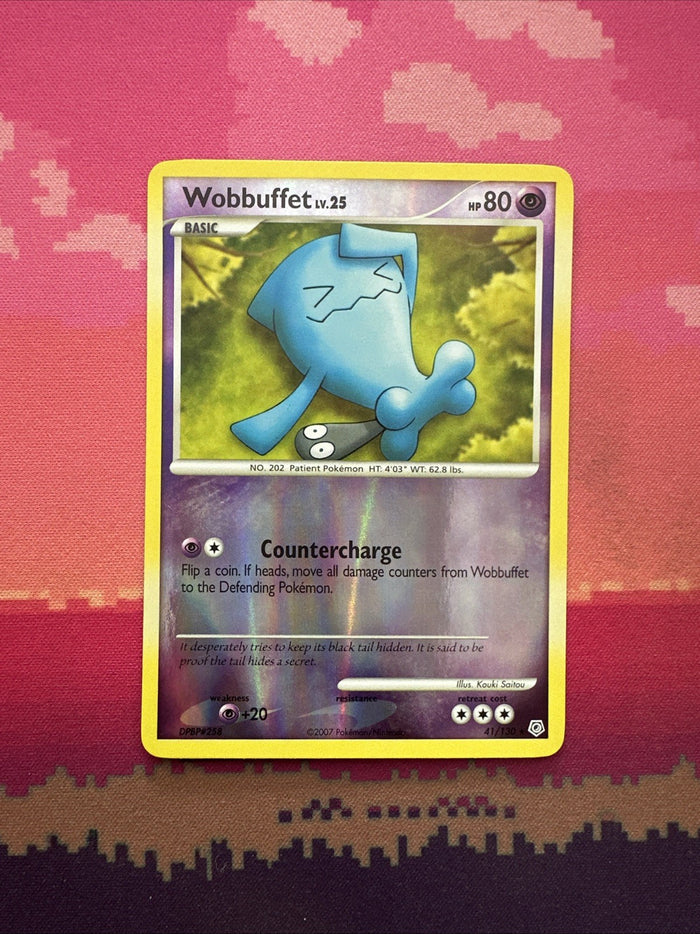Pokemon Card Wobbuffet Diamond & Pearl Reverse Holo Rare 41/130 NM