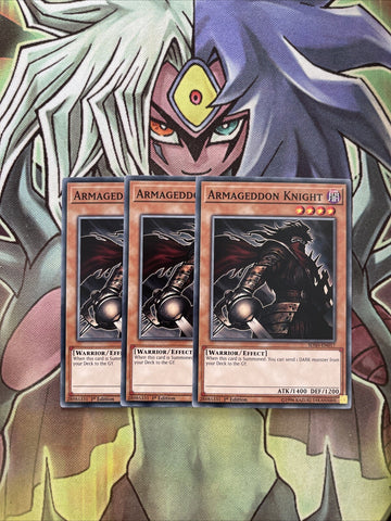 SDSH-EN017 x3 Armageddon Knight Common Excellent Condition Yugioh