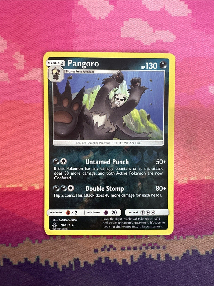 Pokemon Card Pangoro Forbidden Light Reverse Holo Rare 78/131 Near Mint
