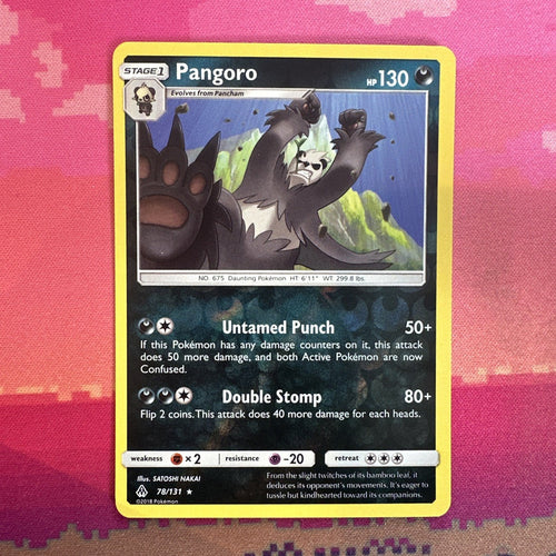 Pokemon Card Pangoro Forbidden Light Reverse Holo Rare 78/131 Near Mint