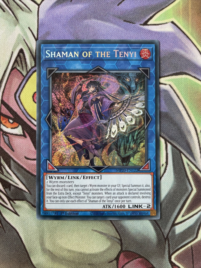 MP20-EN122 Shaman Of The Tenyi Prismatic Secret Rare 1st Edition NM Yugioh Card