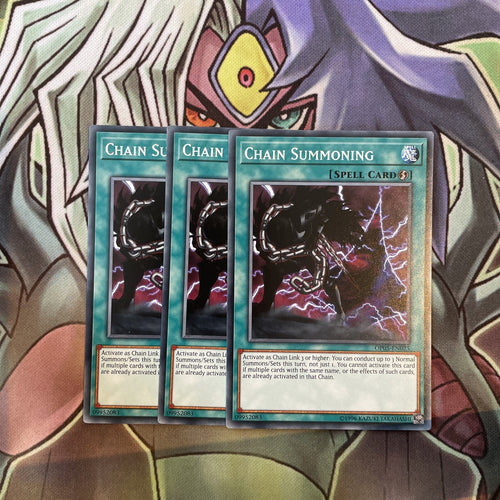 OP05-EN025 Chain Summoning Common x3 Excellent Condition Yugioh