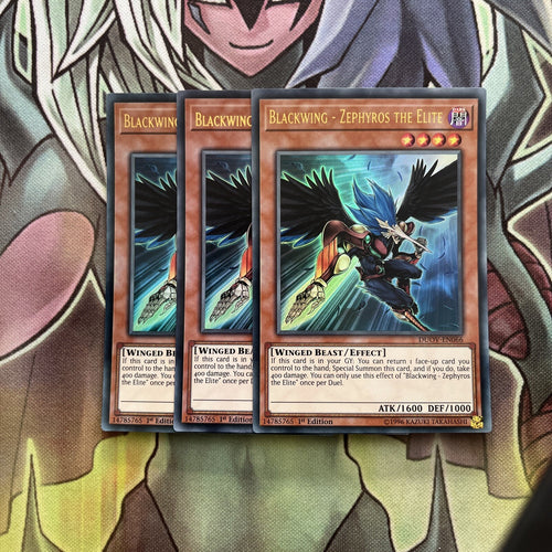 DUOV-EN066 x3 Blackwing - Zephyros the Elite Ultra Excellent Condition Yugioh