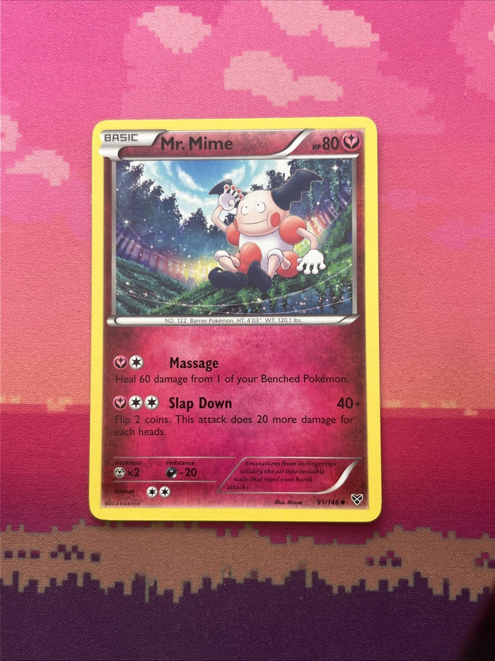 Pokemon Card Mr Mime XY Base Set Common 91/146  Near Mint