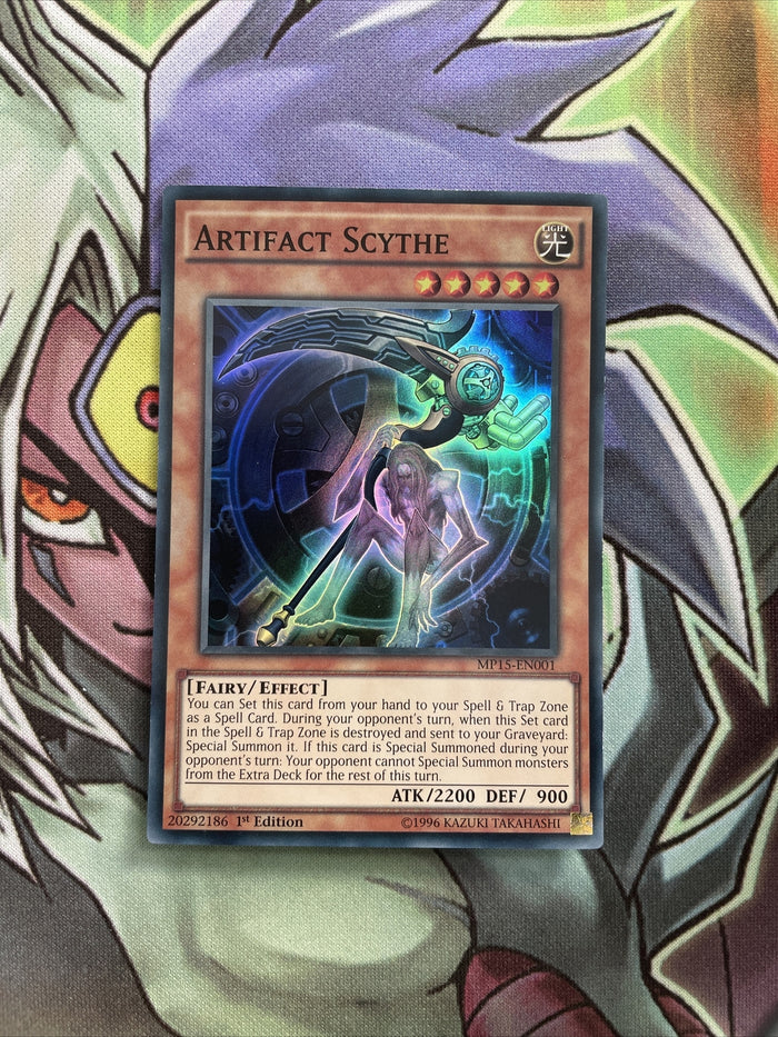 MP15-EN001 Artifact Scythe Super Rare 1st Edition NM Yugioh Card