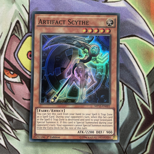 MP15-EN001 Artifact Scythe Super Rare 1st Edition NM Yugioh Card
