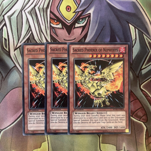 SDOK-EN004 x3 Sacred Phoenix of Nephthys Common Excellent Condition Yugioh