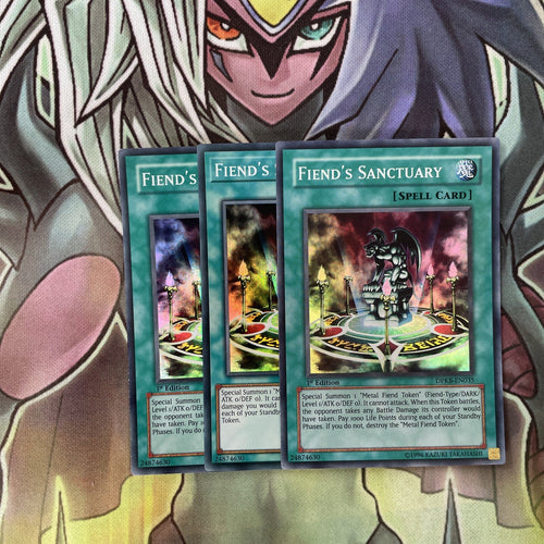 DPKB-EN035 x3 Fiend's Sanctuary Super Rare Excellent Condition Yugioh