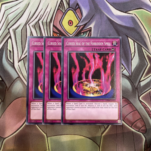 OP08-EN025 Cursed Seal Of The Forbidden Spell x3 Excellent Condition Yugioh