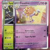 Pokemon Card Espathra + Spidops Cosmo Holo Black Star 009/010 NM