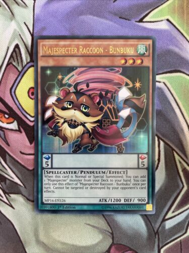 MP16-EN126 Majespecter Raccoon - Bunbuku Ultra Rare 1st Edition NM Yugioh Card