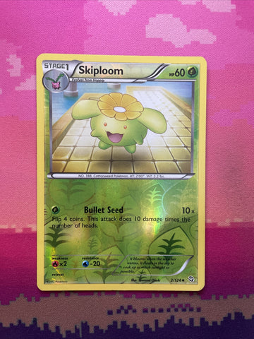 Pokemon Card Skiploom Dragons Exalted Reverse Holo 2/124 Near Mint