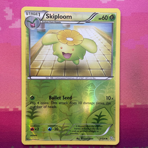 Pokemon Card Skiploom Dragons Exalted Reverse Holo 2/124 Near Mint