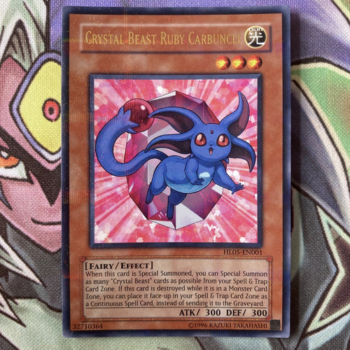 HL05-EN001 Crystal Beast Ruby Carbuncle Ultra Rare Hobby League 1st Ed NM Yugioh