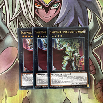 CYHO-EN089 x3 Sacred Noble Knight of King Custennin Ultra Excellent Cond Yugioh