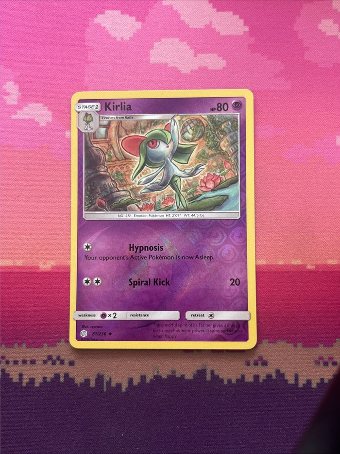 Pokemon Card Kirlia Cosmic Eclipse Reverse Holo 81/236 Near Mint
