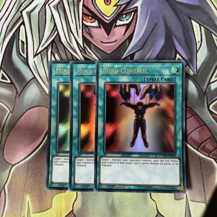 DUDE-EN038 x3 Mind Control Ultra Rare Excellent Condition Yugioh